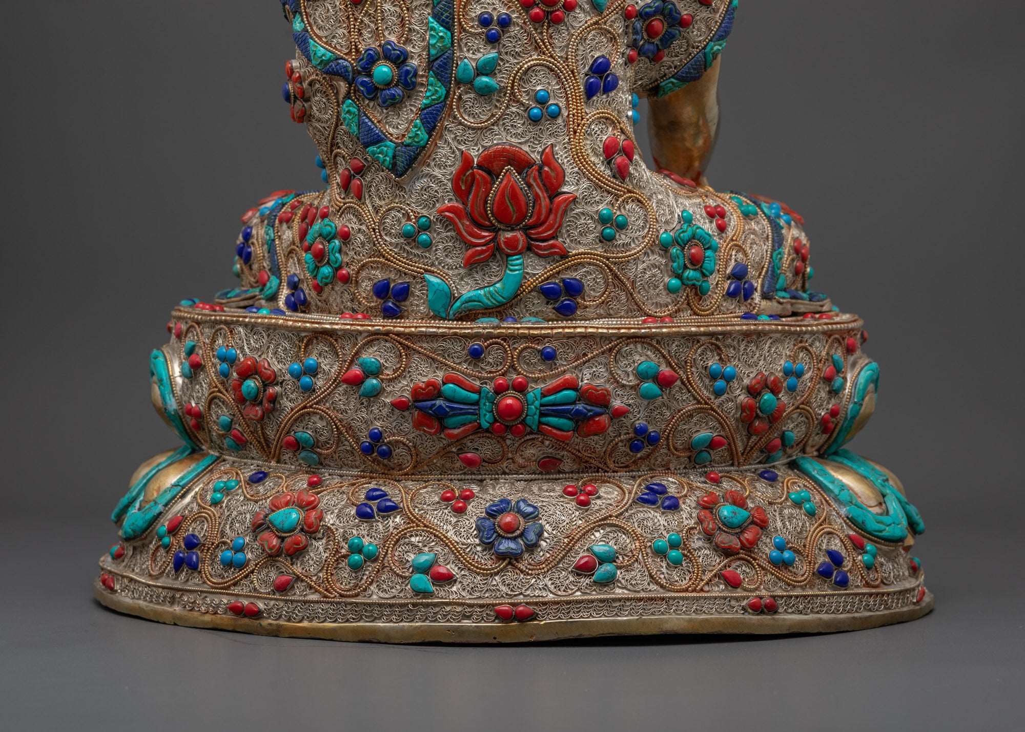 Filigree Design Shakyamuni Buddha Statue from Nepal