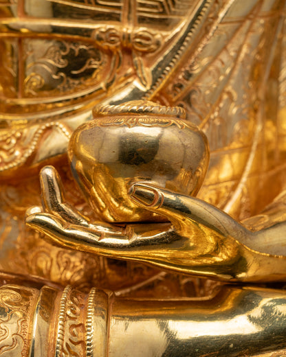 Shakyamuni Buddha Sculpture from Nepal | Traditional Buddhist Statue