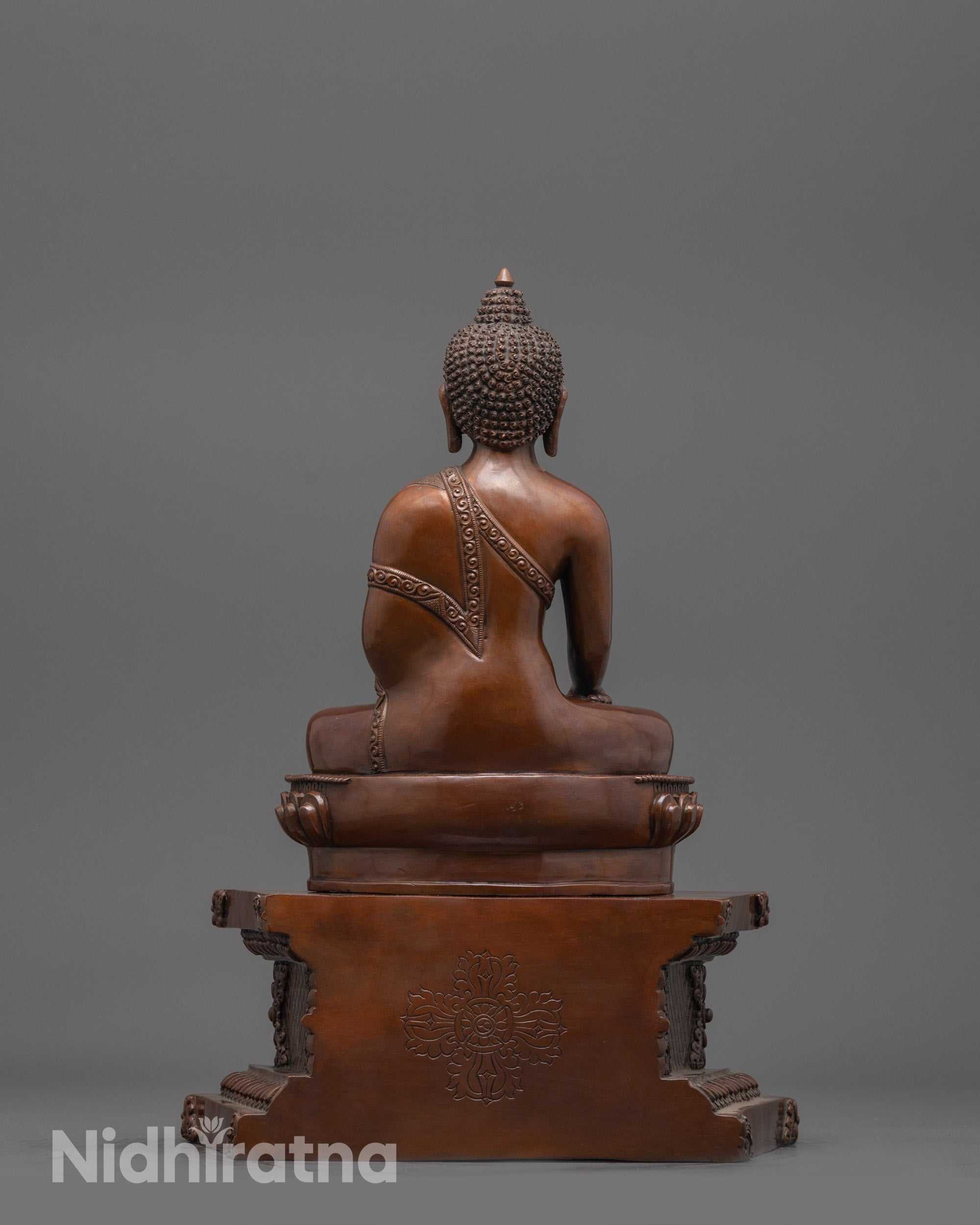 Shop Oxidized Shakyamuni Buddha Statue | Traditional Copper Sculpture