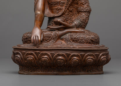 Sacred Oxidized Buddha Statue | Awakened Teacher Sculpture