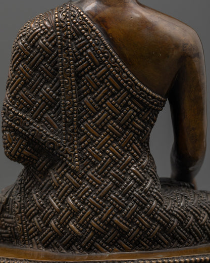 Shakyamuni Buddha Buddhist Statue | Handcrafted Oxidized piece