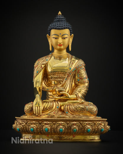 Sacred Shakyamuni Buddha Statue | Traditional Buddhist Altar