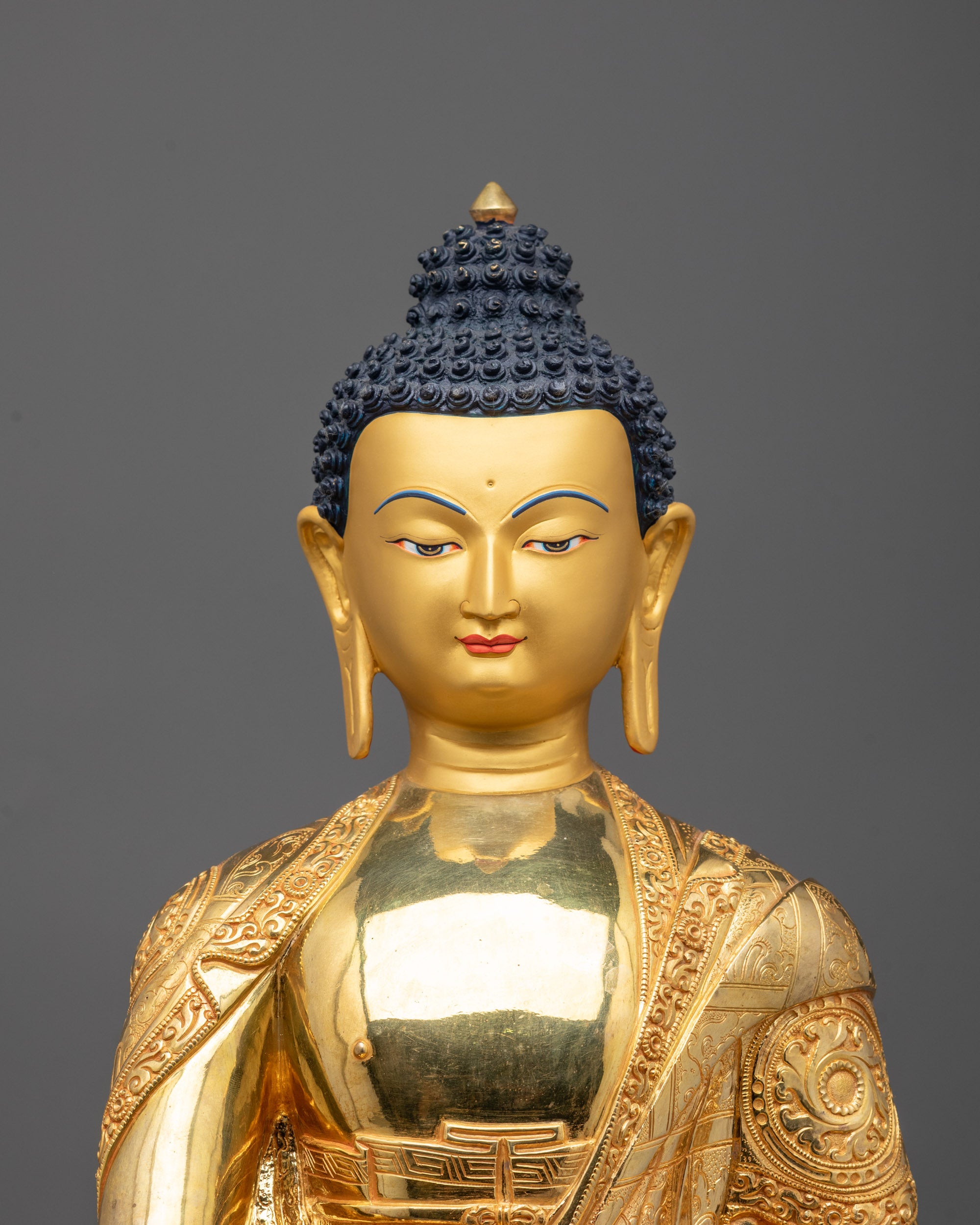 Shakyamuni Buddha Sculpture from Nepal | Traditional Buddhist Statue