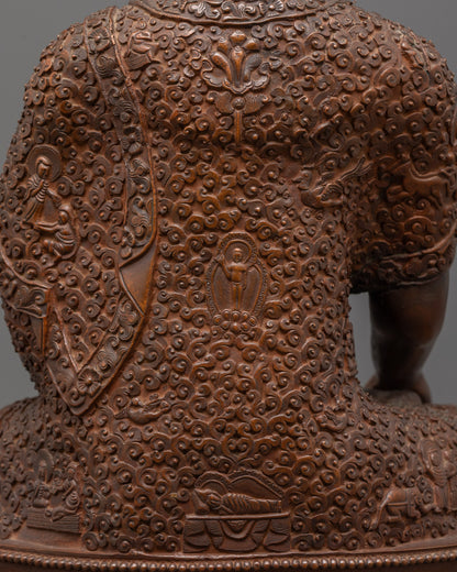 Sacred Oxidized Buddha Statue | Awakened Teacher Sculpture