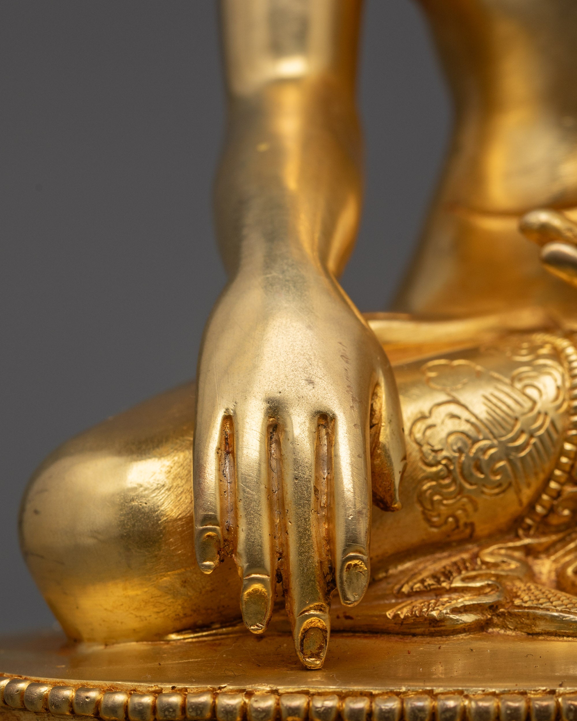 Sacred Shakyamuni Buddha Statue | Lotus Base Bhumisparsha Mudra
