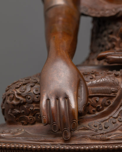Sacred Oxidized Buddha Statue | Awakened Teacher Sculpture