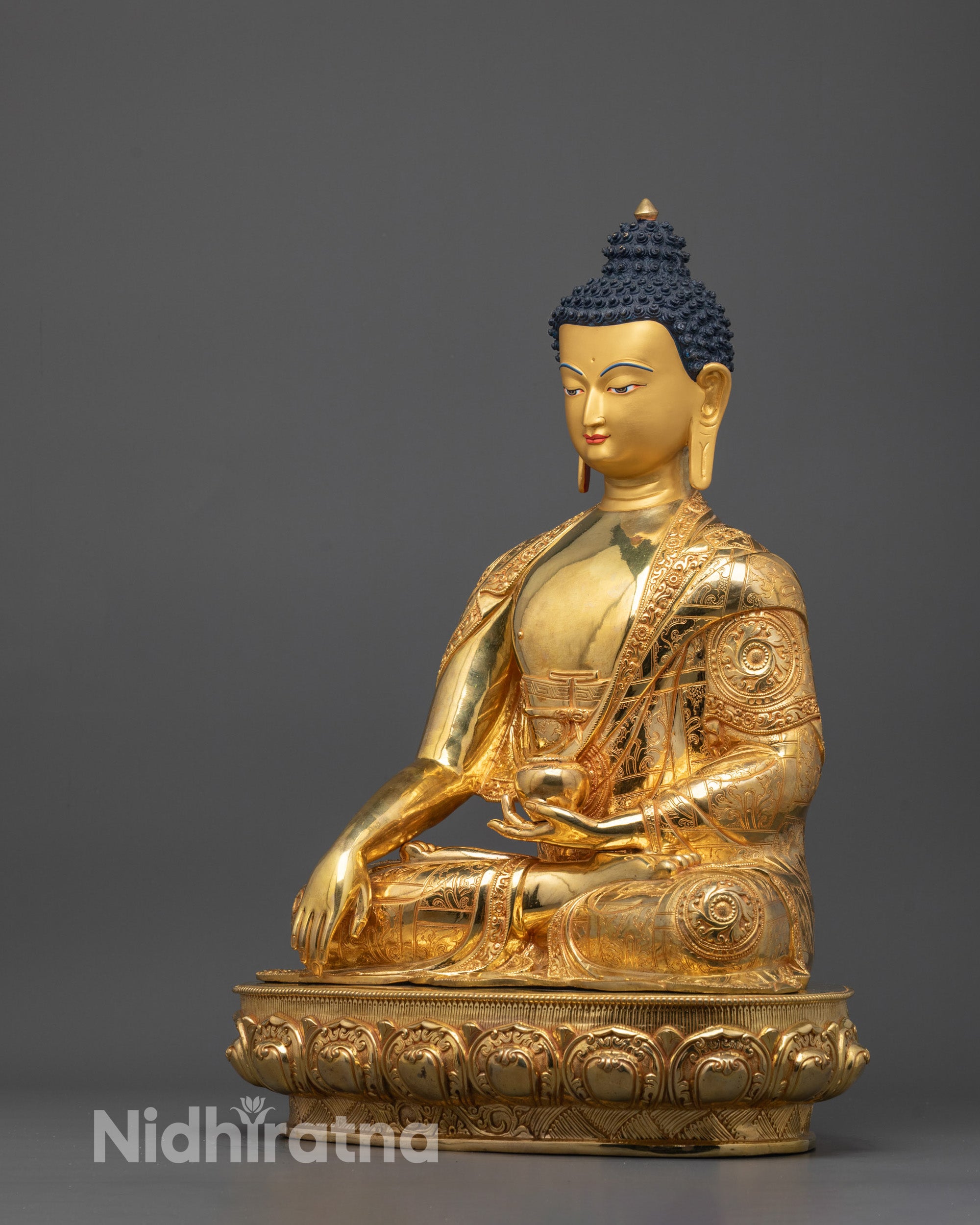 Shakyamuni Buddha Sculpture from Nepal | Traditional Buddhist Statue