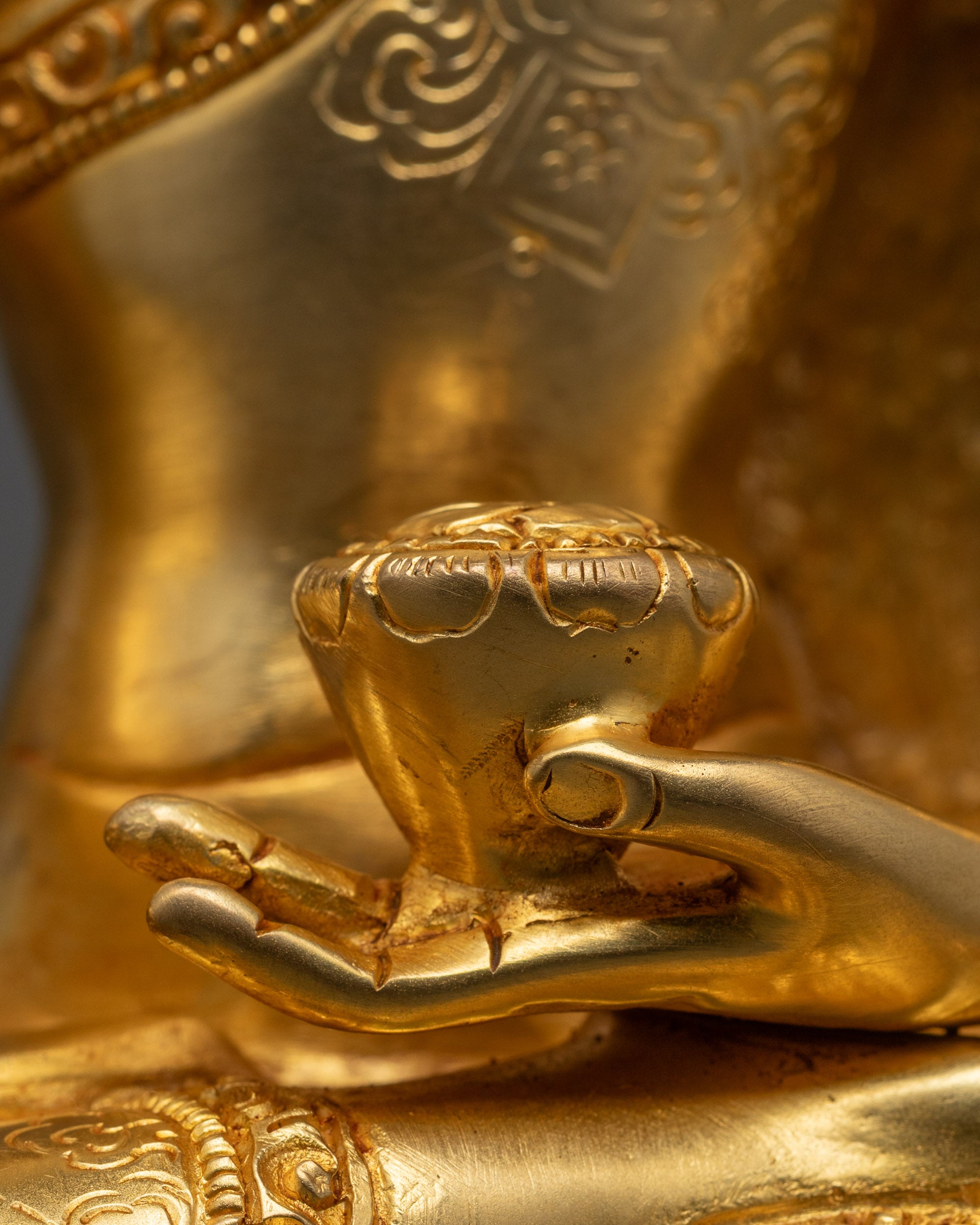 Sacred Shakyamuni Buddha Statue | Lotus Base Bhumisparsha Mudra
