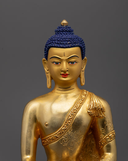 Sacred Shakyamuni Buddha Statue | Lotus Base Bhumisparsha Mudra