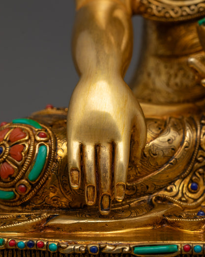 Buddha Shakyamuni Statue | Artisan Carved Copper Statue