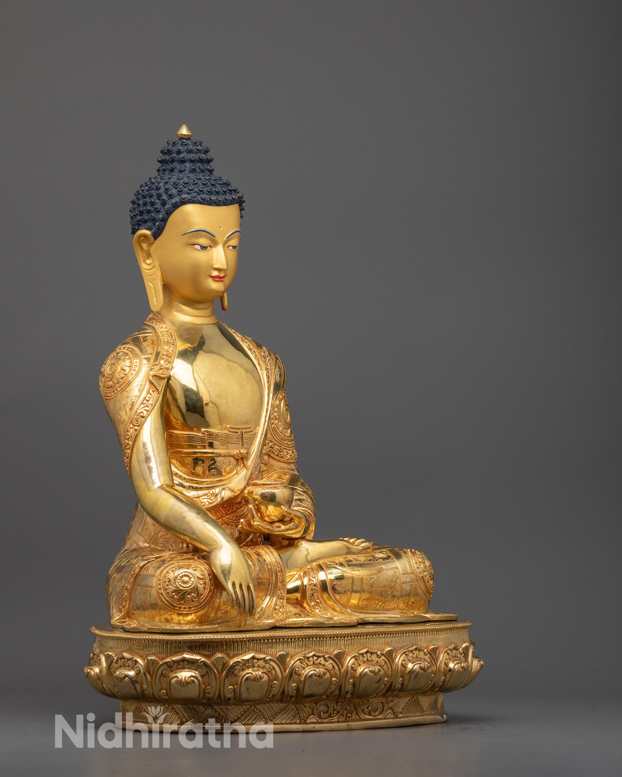 Shakyamuni Buddha Sculpture from Nepal | Traditional Buddhist Statue