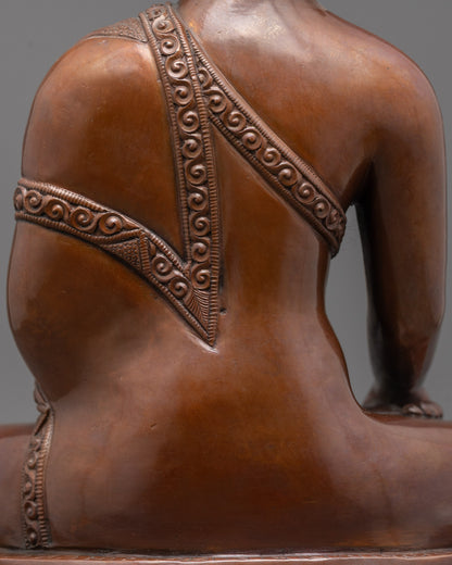 Shop Oxidized Shakyamuni Buddha Statue | Traditional Copper Sculpture