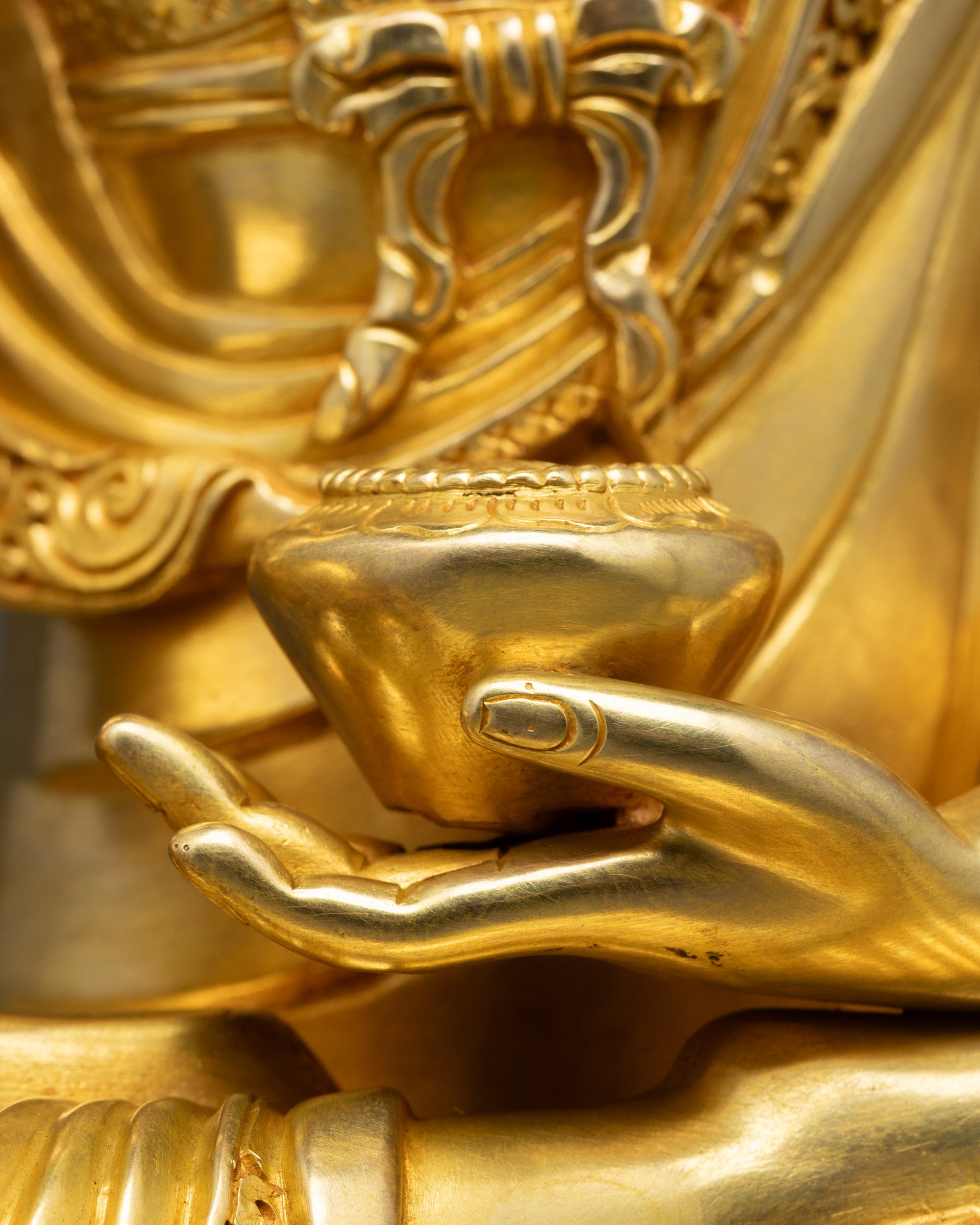 Detailed Buddha Shakyamuni Statue | Handmade Buddhist Idol for Peace