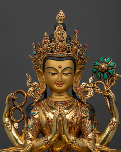 Buddhist Chenrezig Statue | Himalayan Sacred Art