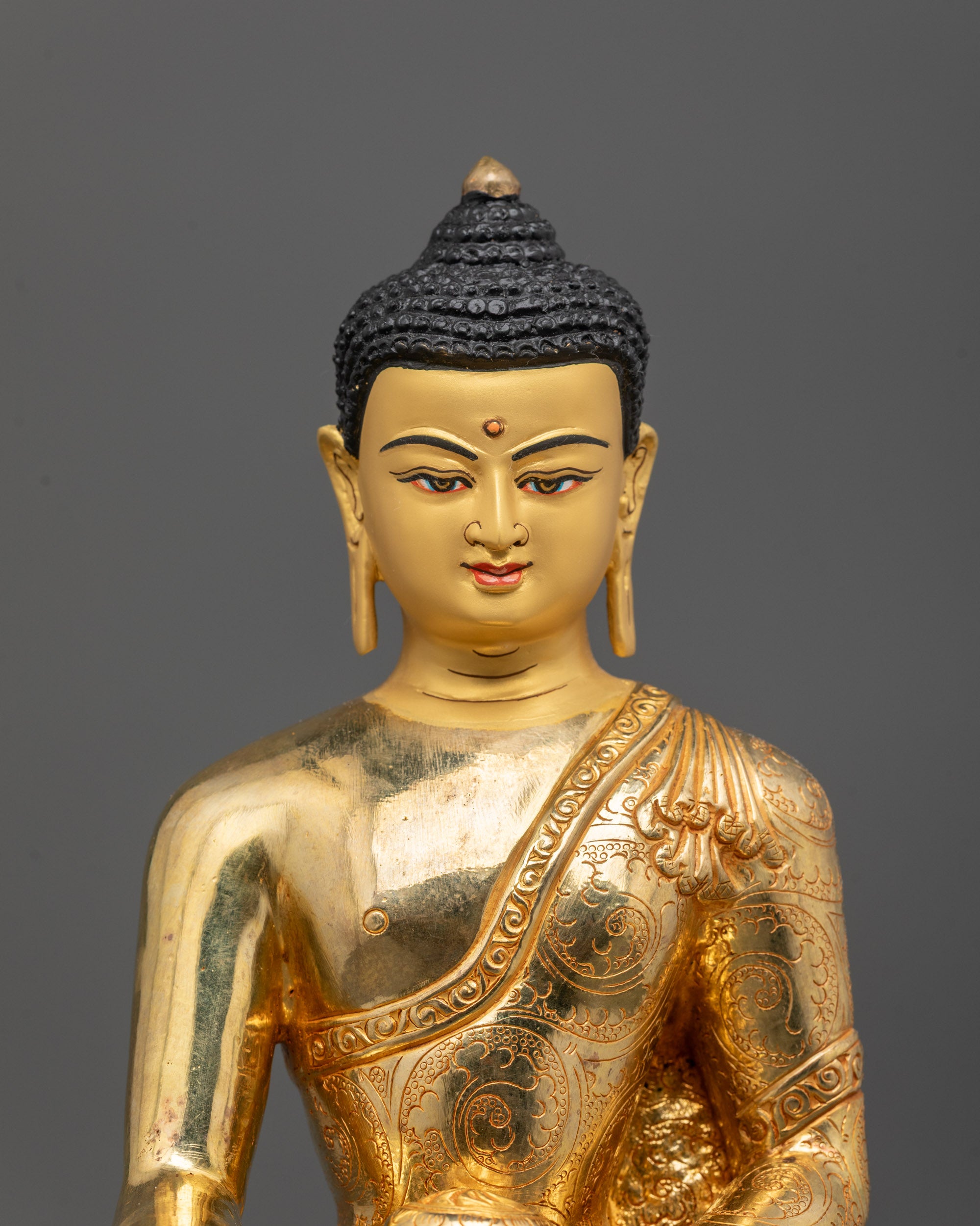Shakyamuni Buddha Statue | Traditional Himalayan Buddhist Artwork
