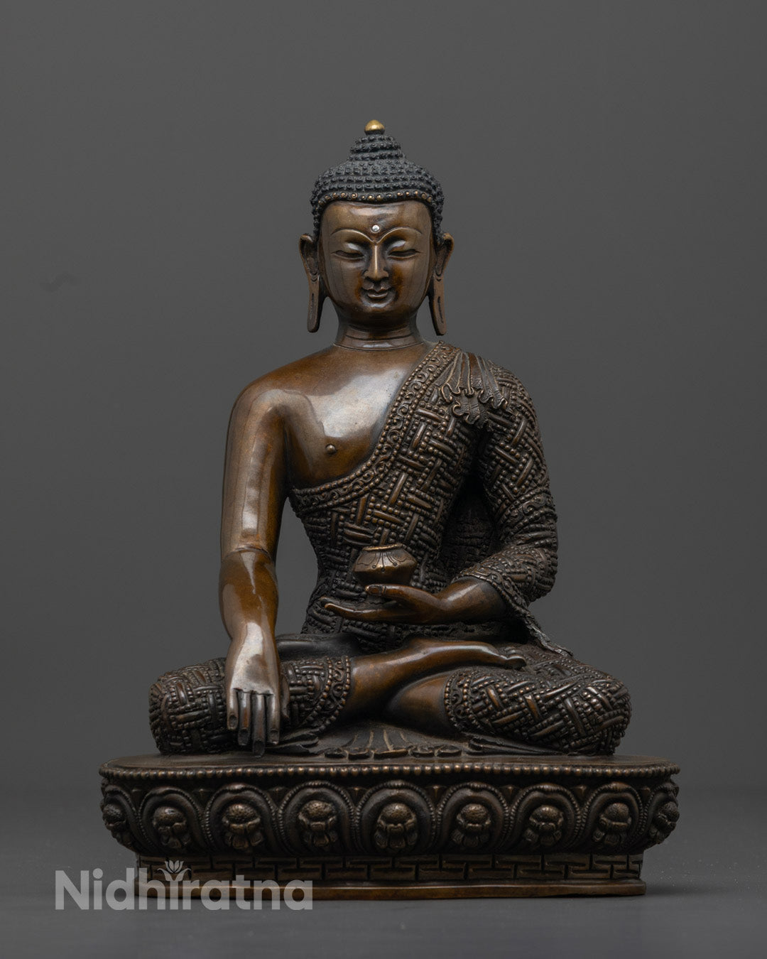 Shakyamuni Buddha Buddhist Statue | Handcrafted Oxidized piece