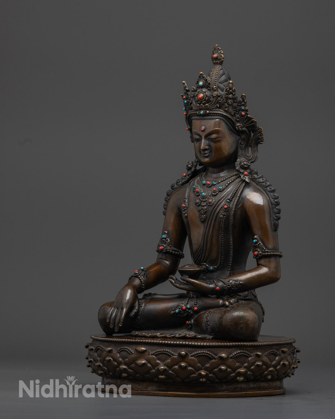 Elegant Crown Buddha Shakyamuni Statue