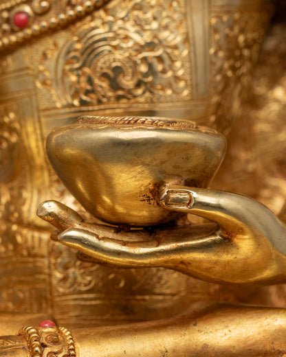Buddha Shakyamuni Siddartha Gautama Statue | The Enlightened one in Golden Brilliance