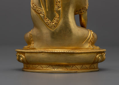 Shakyamuni Buddha Sculpture | 24K Gold-Gilded Handmade Spiritual Statue