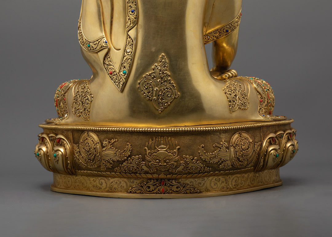 Buddhist Shrine Shakyamuni Statue | Nepalese Spiritual Sculpture