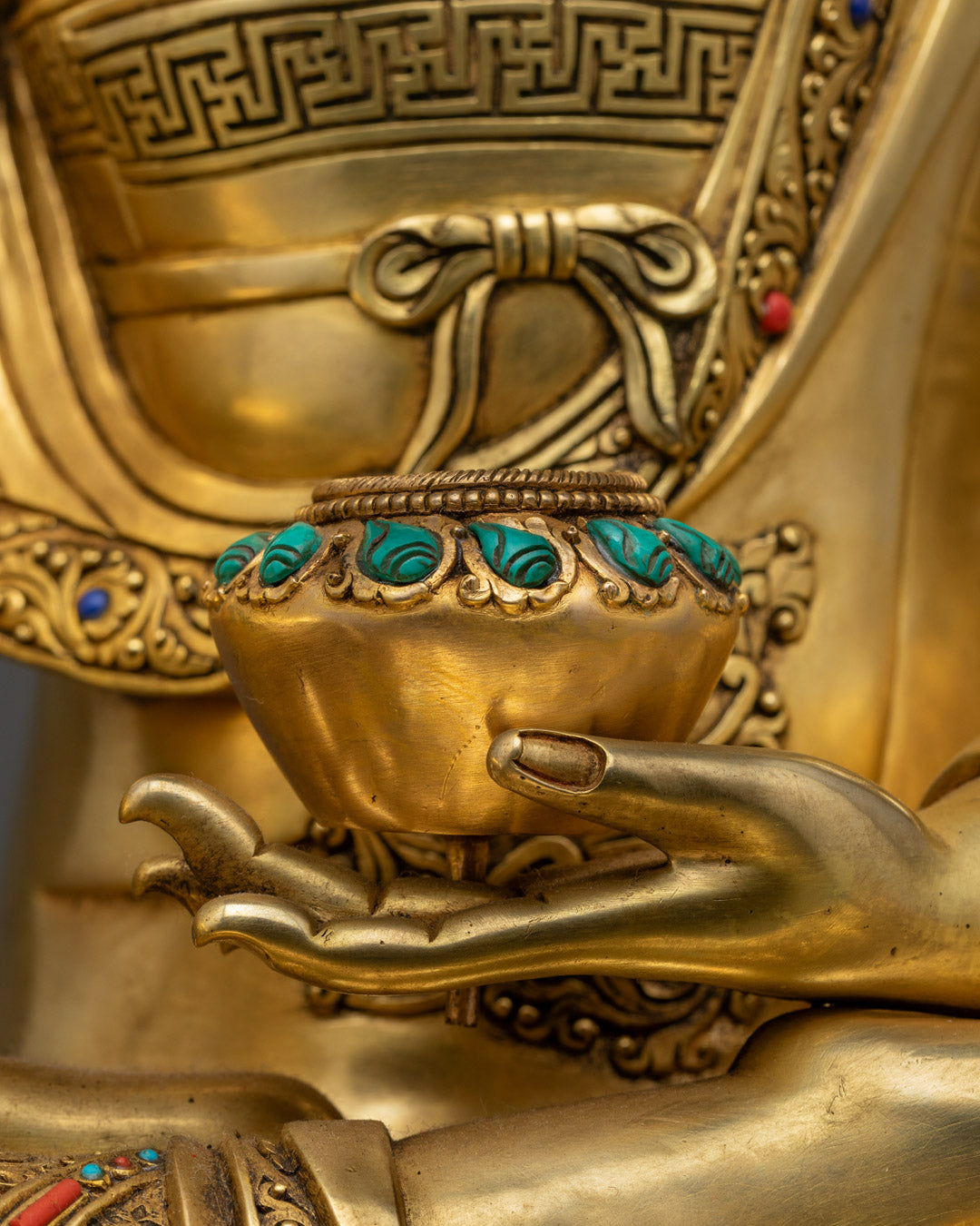 Buddhist Shrine Shakyamuni Statue | Nepalese Spiritual Sculpture