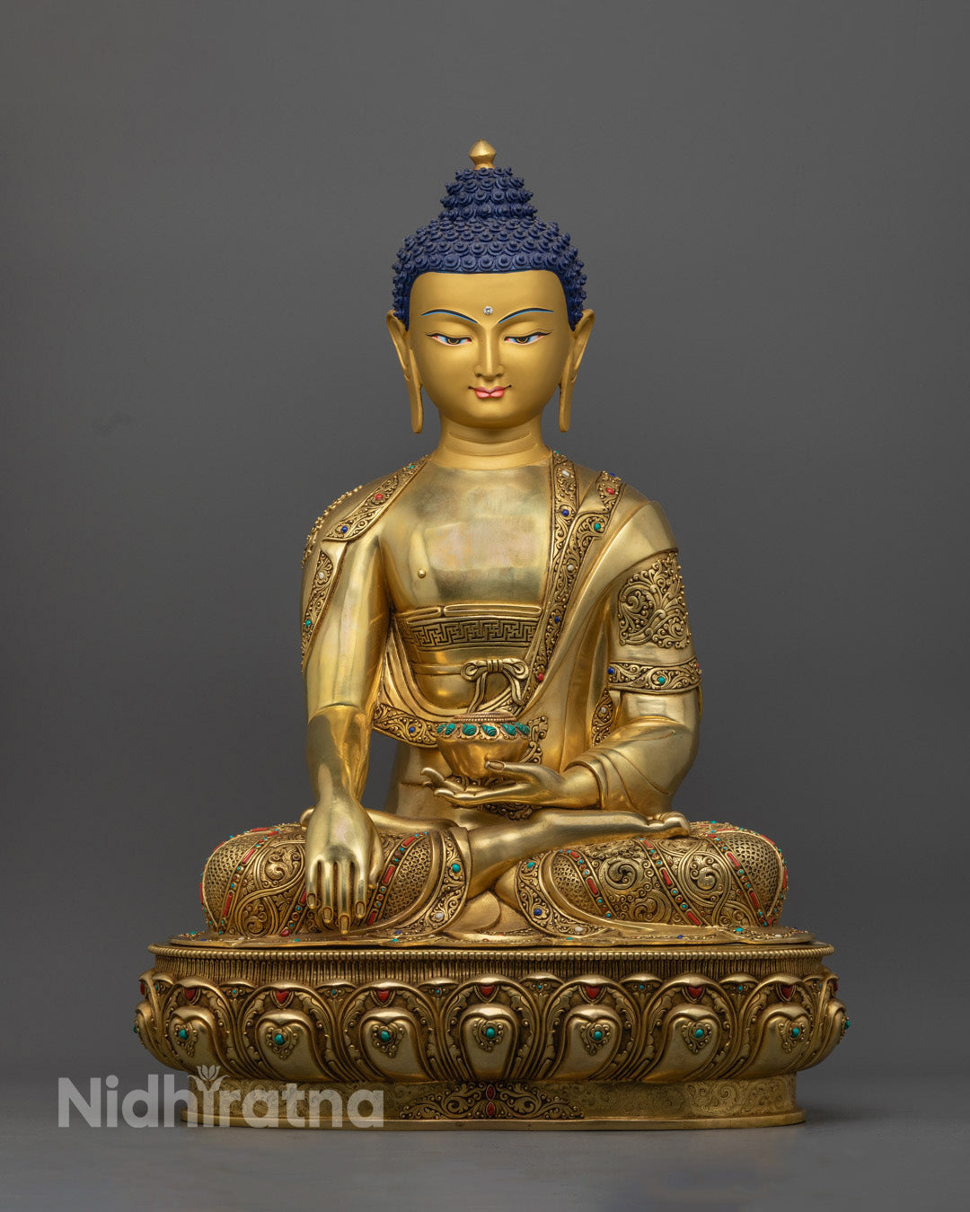 Buddhist Shrine Shakyamuni Statue | Nepalese Spiritual Sculpture