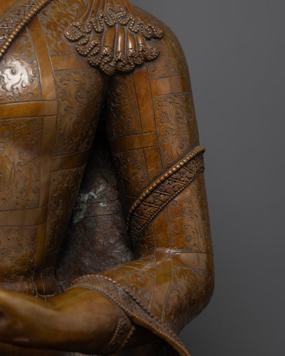 Authentic Oxidized Shakyamuni Buddha Statue | Spiritual Home Decor