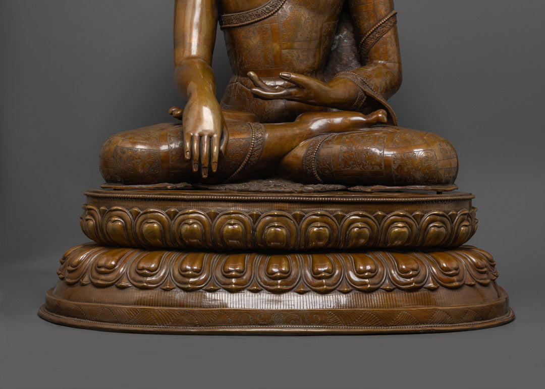 Authentic Oxidized Shakyamuni Buddha Statue | Spiritual Home Decor