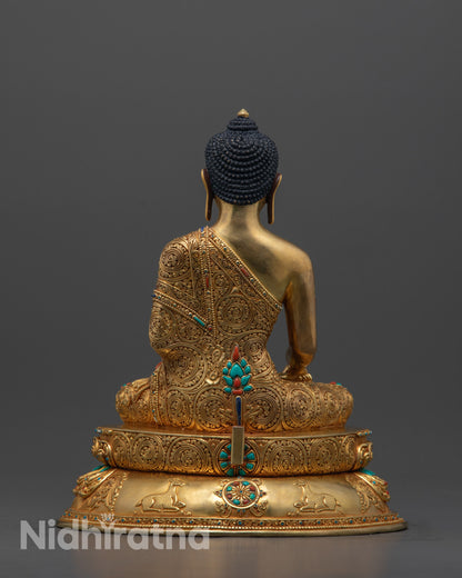 Buy Gold Fire Gilded Buddha Shakyamuni Statue