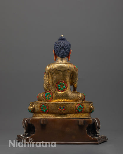 Buy Shakyamuni Buddha Statue | Fire-Gilded Spiritual Artwork
