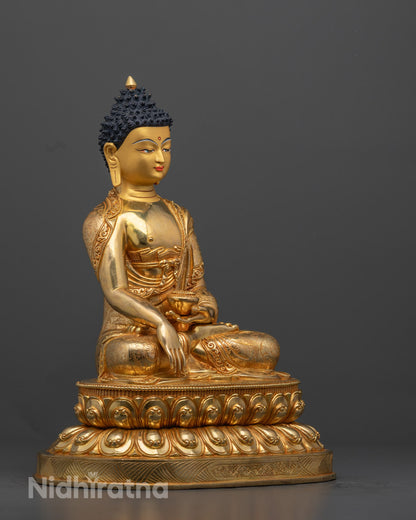 Sacred Shakyamuni Buddha Statue | Himalayan Buddhist Sculpture