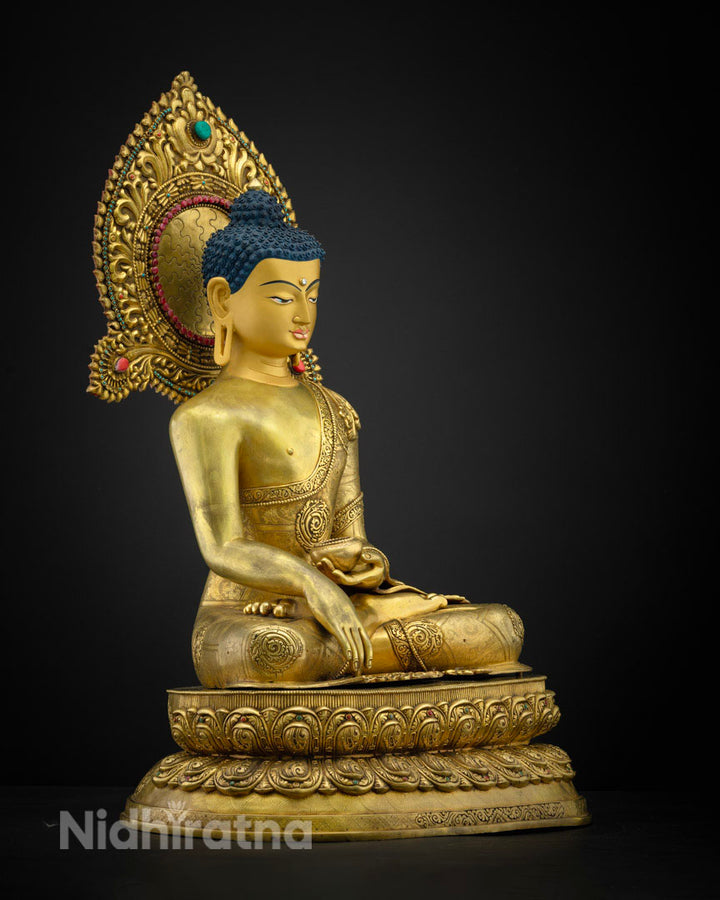 29.13" Shakyamuni Buddha Statue | Buddhist Hand-carved Art