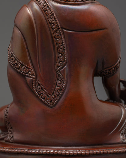 Oxidized Bhaisajyaguru Statue | Tibetan Medicine Master