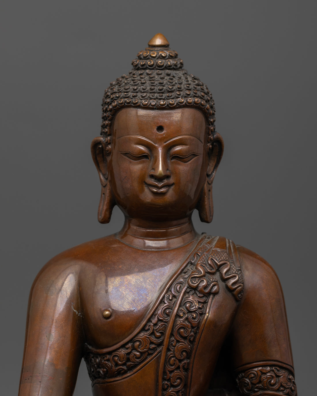 Oxidized Shakyamuni Buddha Statue