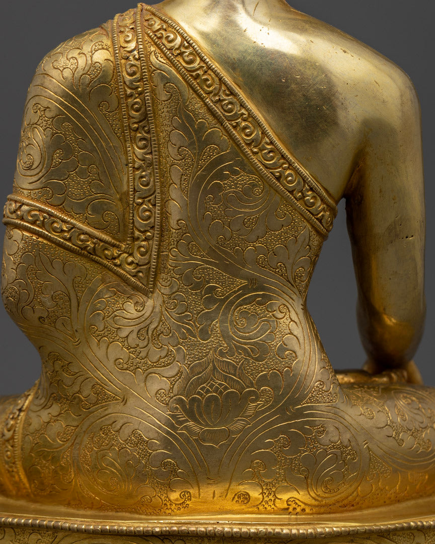 Buddha Shakyamuni: Himalayan Buddhist Handmade Statue