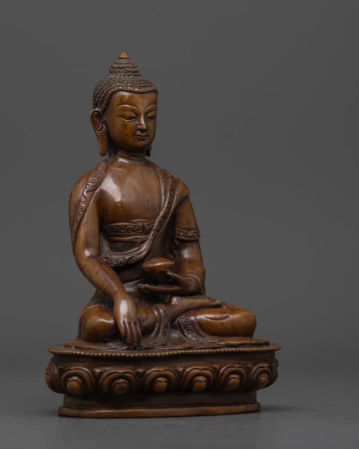 Oxidized Shakyamuni Buddha Statue | Mindfulness and Meditation