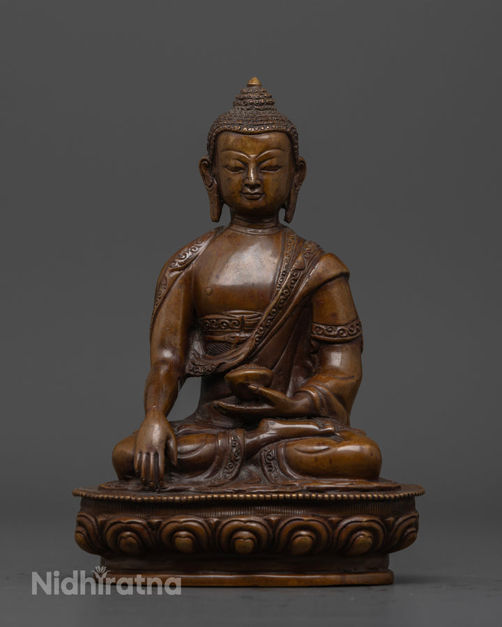 Oxidized Shakyamuni Buddha Statue | Mindfulness and Meditation