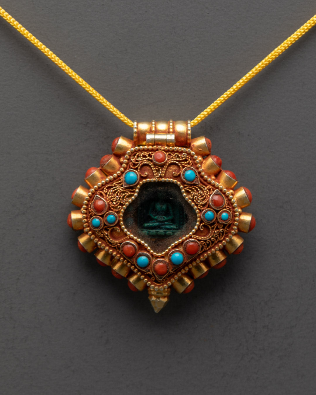 Buddha Locket of Amitabha | Tibetan Devotional Pendant