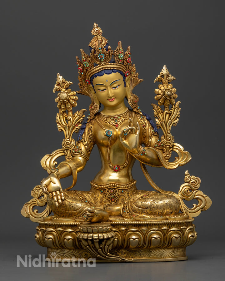 Green Tara Statue | Green Tara Goddess | ārya-tārā | Buddha Tara | buddhist tara statue