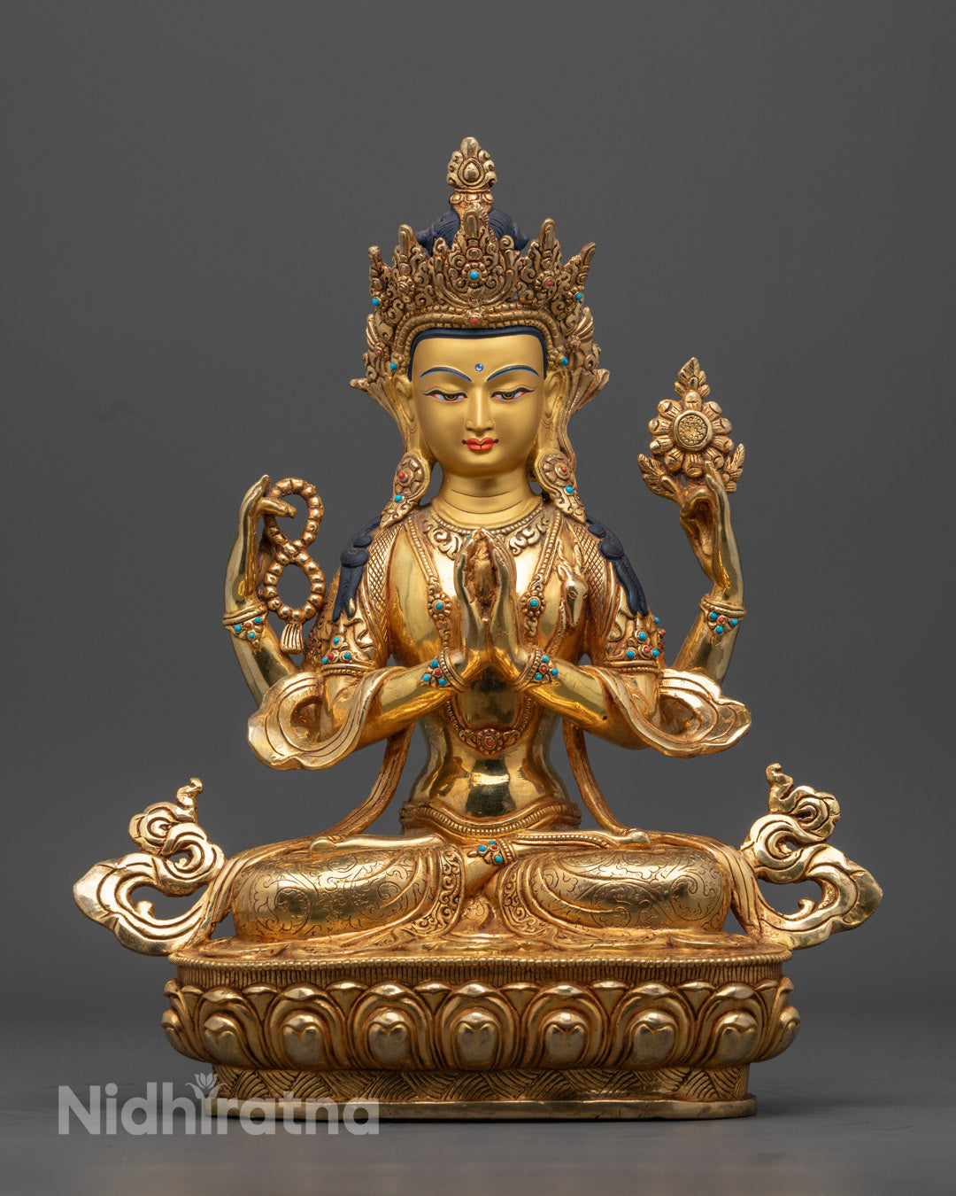 Sacred Chenrezig Statue | Artisan-Crafted Avalokiteshvara Home Decor