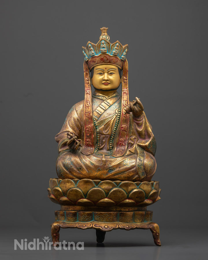 Buddhist Karmapa Statue | Hand-Carved karmapa Statue for Meditation 