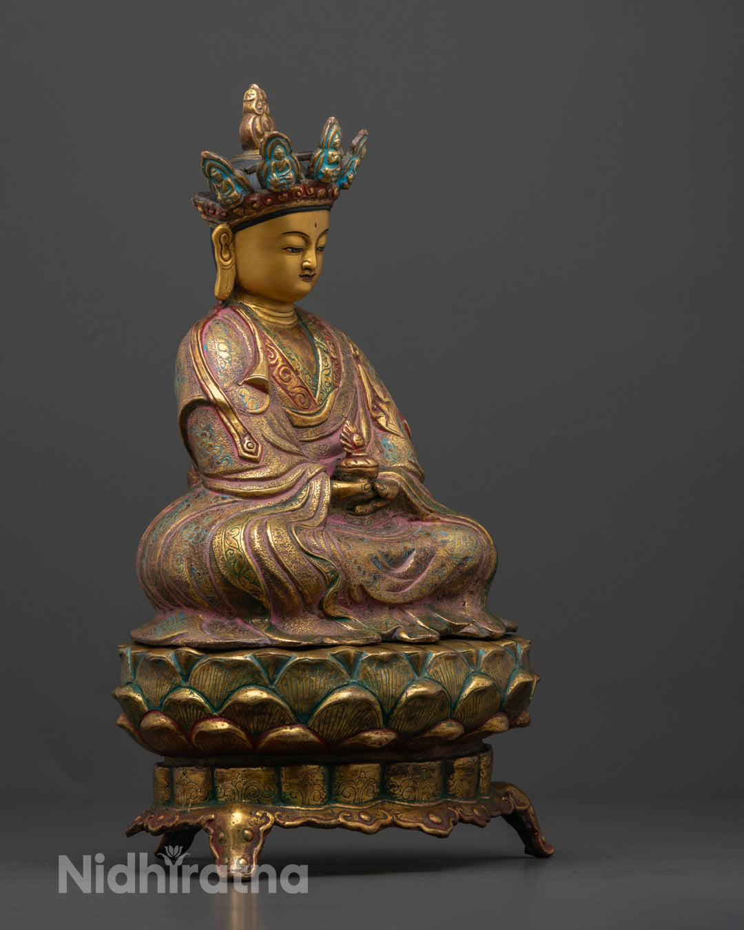 Nepalese Made Sacred Buddhist Master Statue | Buddhist Master Statue for Meditation