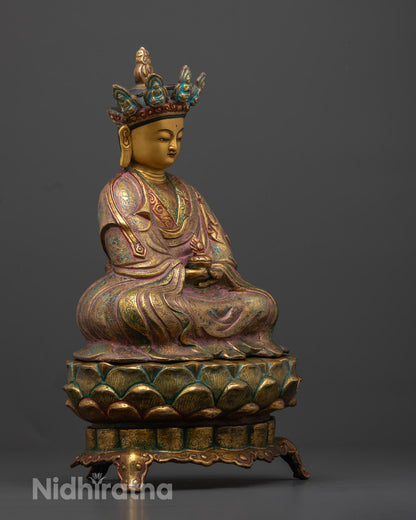 Nepalese Made Sacred Buddhist Master Statue | Buddhist Master Statue for Meditation