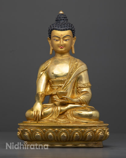 Buddhist Shakyamuni Buddha Statue | Traditional Hand-Carved Sculpture
