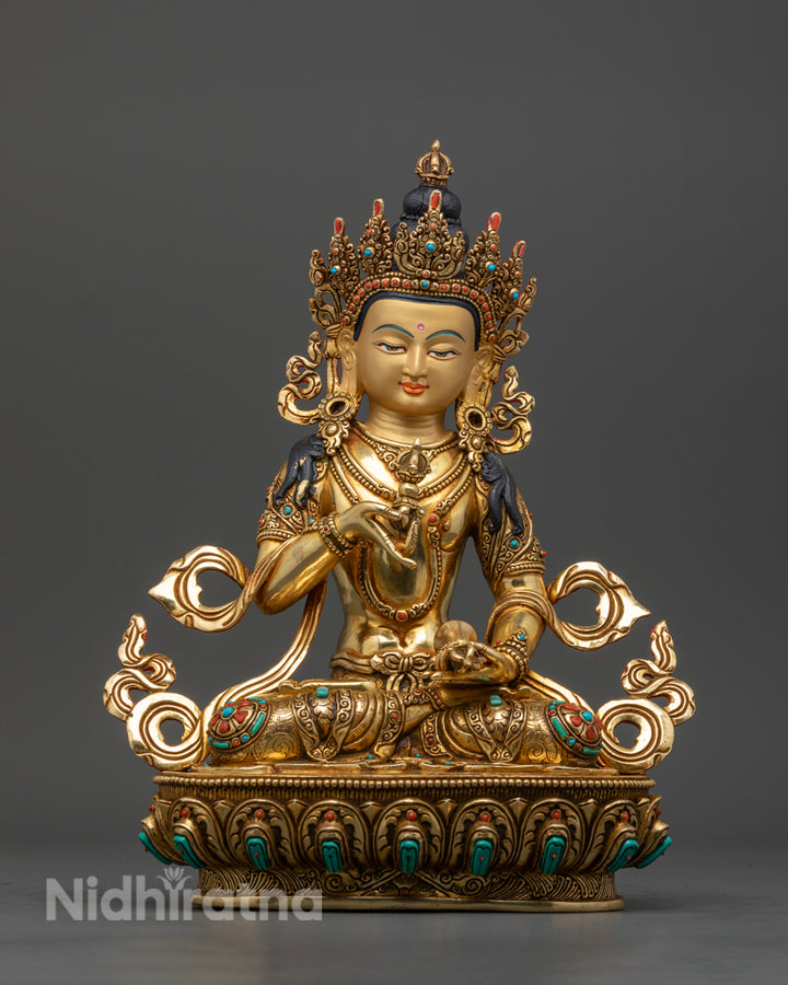 Buddhist Vajrasattva Statue | 24k Gold Gilded