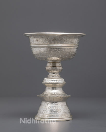 Silver-Plated Double Butter Lamp