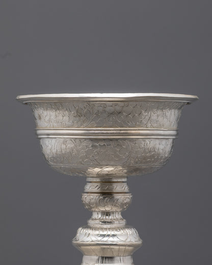 Silver-Plated Double Butter Lamp
