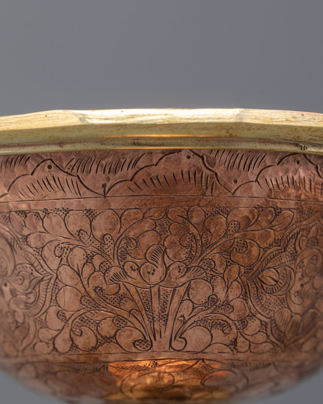 Hand-carved Buddhist Butter Lamp