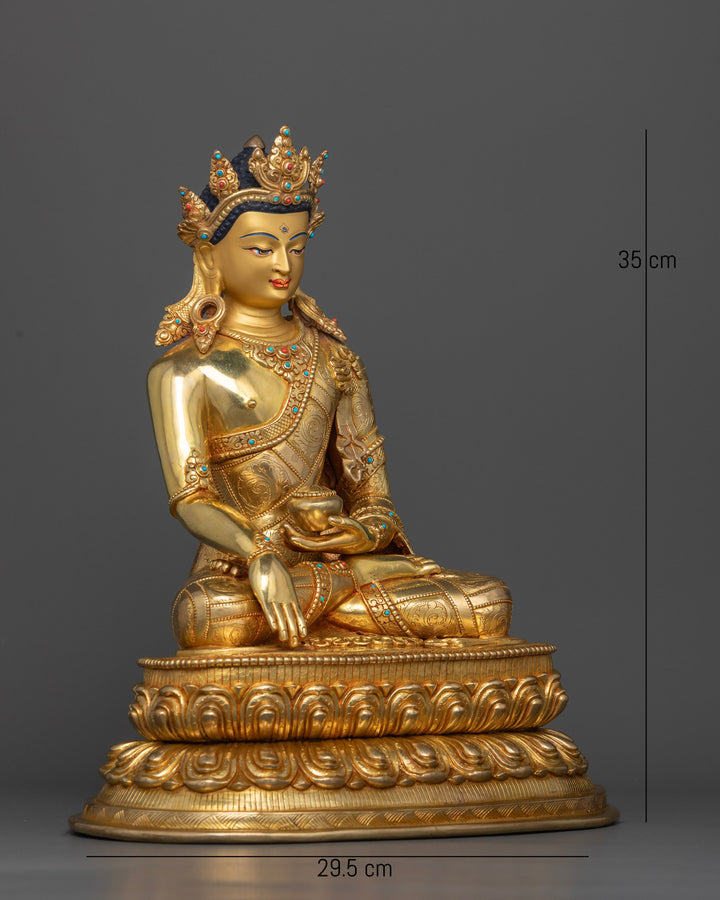 The Crowned Buddha: Symbolism and Spiritual Majesty