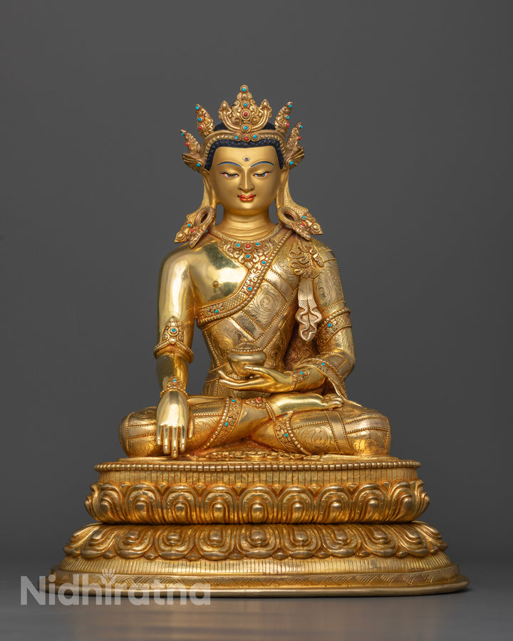 The Crowned Buddha: Symbolism and Spiritual Majesty